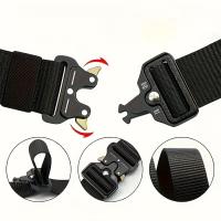 Cinturón táctico para hombre para caza al aire libre, cinturón multifuncional para combate y supervivencia, cinturón deportivo de nailon de lona de alta calidad para hombre - details 3
