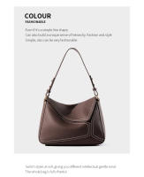 Bolso de Hombro Geométrico de Cuero Genuino Bolso Cruzado de Cuero de Vaca de Primera Capa para Viajeros - details 31
