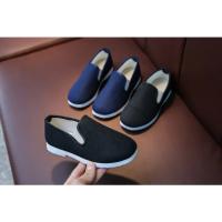 Zapatos de tela Retro Vintage para niños, mocasines casuales tradicionales de estilo chino para actuaciones, vacaciones étnicas suaves - details 3