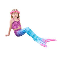 Traje de baño de cola de sirena para niñas, bañador monoaleta para nadar, Cosplay con aleta - details 2