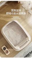 Caja de Arena Semi-Cerrada Grande para Gatos Odor Inodoro, Anti-Cinturón, Especial para Gatitos Pequeños, Suministros para Baño Felino - details 3