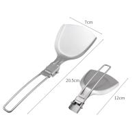 Espátula de acero inoxidable para acampar, vajilla ligera plegable, utensilios de cocina para senderismo, Bushcraft - details 6