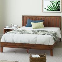 Ellie Cama 90x190 cm - Altura 35 cm con almacenamiento debajo de la cama - Estructura de cama de plataforma de bambú y madera con cabecero - Marrón - details 14