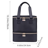 Bolsa de Almacenamiento de Manicura de Doble Capa Bolsa de Cosméticos Impermeable con Mango - details 2