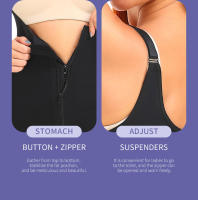 Slimming Shapewear for Women Postpartum Tummy Control Body Shaper Butt Lifter Bodysuit Zipper Open Bust Open Crotch Corset Fajas - details 9