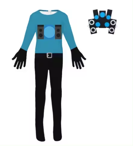 Traje de juego de inodoro Skibidi para Halloween, traje de Cosplay para hombre - 1