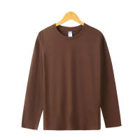 Camisa básica de algodón de manga corta con cordón para hombre, 260g, primavera, tres agujas, Color sólido, para calidez y resistencia al frío - details 2
