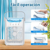 Enfriador de aire USB pequeño, mini enfriador de aire, aire acondicionado personal de 3 velocidades, 700 ml, tanque de agua grande - details 3