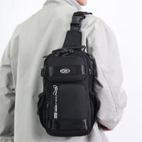 Bolso de hombro a la moda para hombre, bolso de pecho multifunción de gran capacidad, bolso de mensajes deportivo, bolso cruzado de tela de Color sólido para hombre - details 14