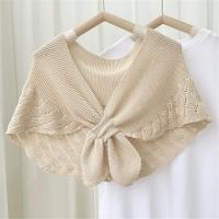Cuello falso de punto a prueba de viento, bufanda cálida informal suave, chal para camiseta, traje con capucha, Otoño e Invierno - details 5
