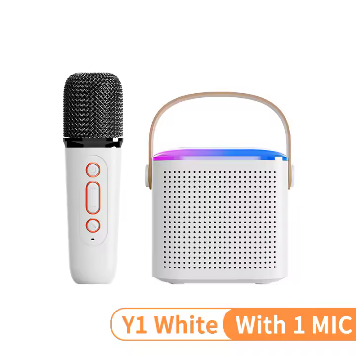 Micrófono inalámbrico Y5, máquina de Karaoke con Altavoz Bluetooth, luces RGB de fantasía, efectos, Subwoofer HIFI, KTV, sistema de sonido DSP, Y3, Y2, Y1 - 1