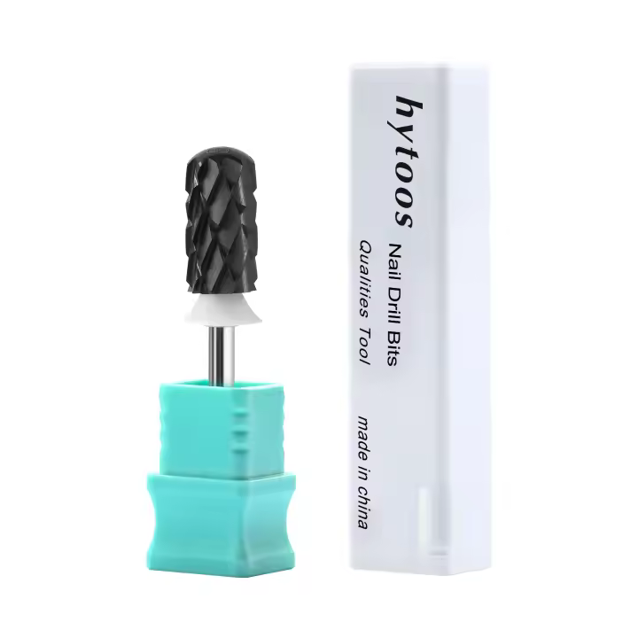HYTOOS 5XC broca de seguridad para uñas acrílicas, broca de carburo de barril superior redondeado para uñas, removedor de Gel grueso, accesorios de manicura - 1