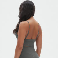 Top sin costuras Nylon de secado rápido Color sólido Adecuado para yoga y estiramientos Deportes profesionales - details 9