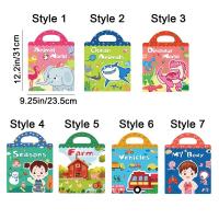 Libros educativos de pegatinas de gelatina, escena reutilizable impermeable, pegatinas silenciosas, juego a juego lavable, libro silencioso para niños para bricolaje - details 0