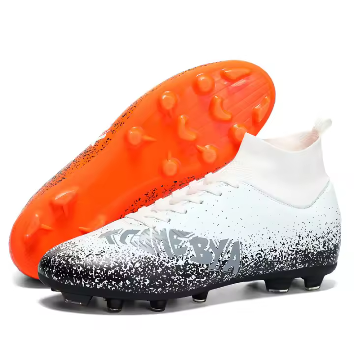 Zapatos de entrenamiento de césped transpirables de caña alta para fútbol sala y exterior - 1