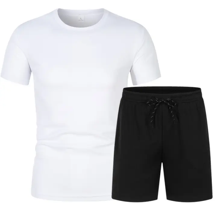 Malla de manga corta para hombre, jersey transpirable, pantalones cortos deportivos, color sólido Tre casual - 1