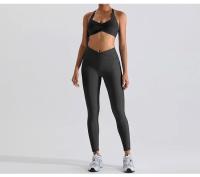 Mallas de Yoga para mujer, Leggings deportivos de cintura alta, elásticos, sin costuras, para gimnasio - details 21