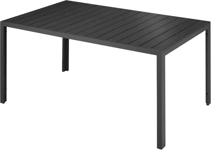 Mesa de Jardín Exterior de Aluminio 150x90x74,5cm Diseño Terraza Ajustable Resistente a Intemperie - 1