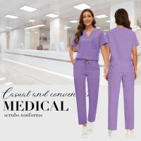 Uniforme de hospital suave, lavable y antiarrugas, conjunto de exfoliante veterinario para mascotas, conjuntos de exfoliantes médicos para mujeres, accesorios médicos para mujeres - details 12