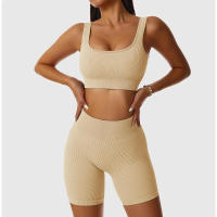 Conjunto de Yoga Sin Costuras para Mujeres Ropa Deportiva de Gimnasio de Cintura Alta - details 5