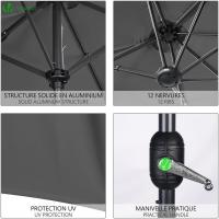 Parasol Rectangular de Protección UV50+ Ideal para Jardín, Plaza, Playa, Piscina Doble Blanco - details 16