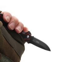 Navaja Plegable Cuchillo Multiusos para Camping y Picnic Hojas de Acero Inoxidable Negro Cubiertas - details 0