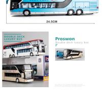 Autobús de juguete eléctrico de alta calidad, modelo de vehículo extraíble, autobús de aleación, doble turismo - details 7