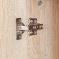 7 estantes para zapatos con cierre de 2 puertas, estructura de madera, armario auxiliar multiusos, tamaño 108 x 55 x 36 cm (roble) - details 8