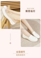 Zapatos de mujer de cuero genuino para las cuatro estaciones con diseño informal transpirable, parte inferior plana y antideslizante para caminar con un solo pie - details 5