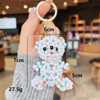 Nuevo Creativediy llavero de oso con cuentas hecho a mano colgante accesorios de artesanía - details 0