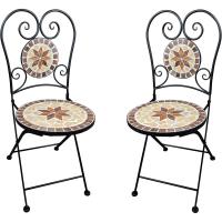 Mesa de Balcón Mosaico Jardín Redonda Mediterránea - Auxiliar, 60 cm - details 5