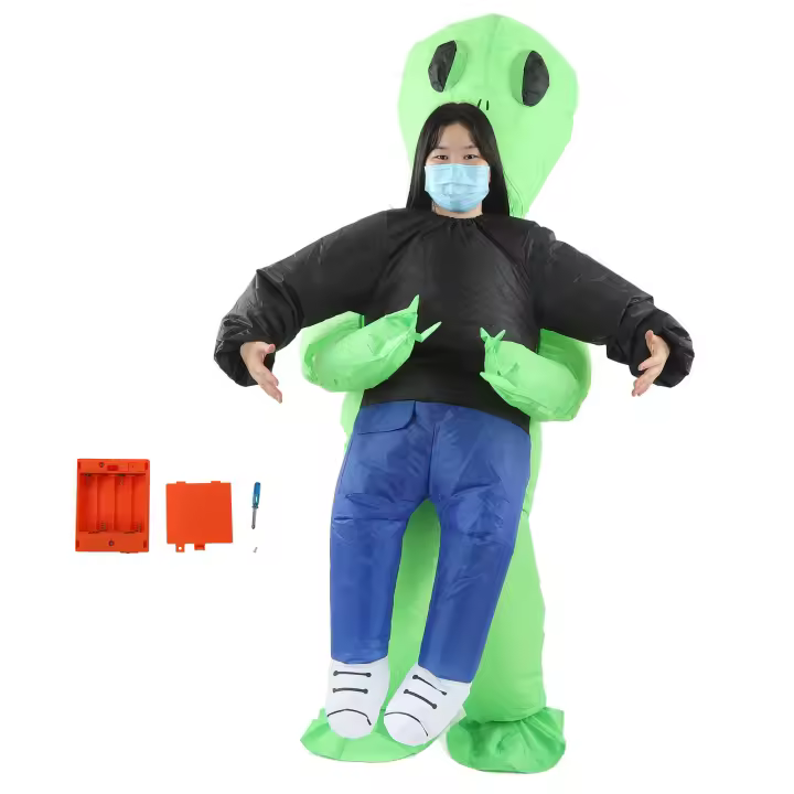 Disfraz inflable de Alien Rider para niños, traje divertido e innovador, resistente al agua, ideal para fiestas de Cosplay, festivales, 120-140cm - 1