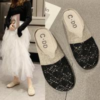 Verano nuevas zapatillas de mujer malla transpirable fondo plano pie arrastre de las mujeres de gran tamaño de comercio exterior zapatillas de mujer - details 23