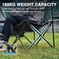 Silla Camping 150kg Alta Silla Plegable Camping Acolchada Resistente Sillas Jardin Respaldo Silla Playa Plegable Alto con Bolsillo y Portavasos Sillas Terraza Exterior Silla Director - details 12