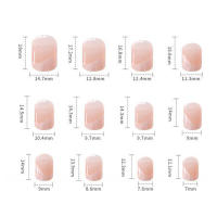 Uñas postizas portátiles artificiales removibles con puntas francesas, uñas a presión, uñas postizas de bailarina tipo ataúd desmontables - details 3