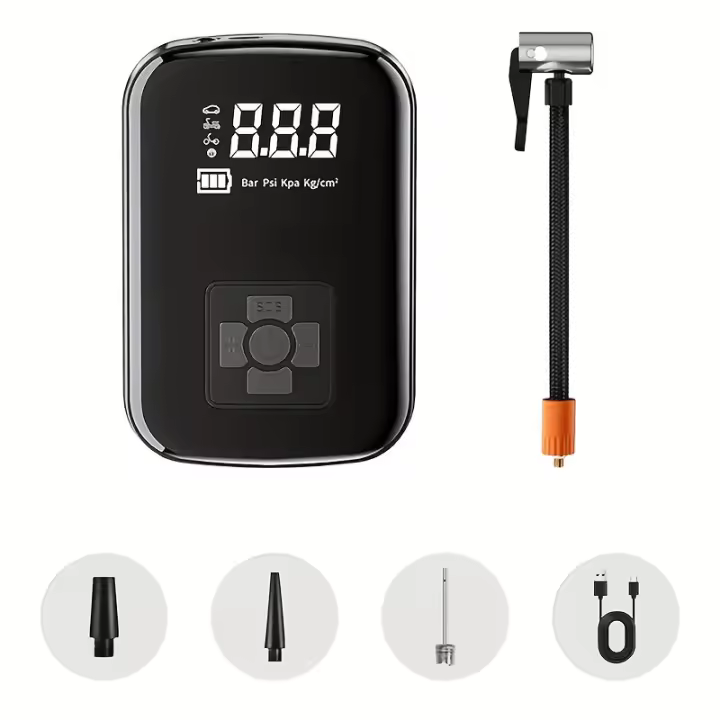 1Compresor de aire portátil para automóvil, inflador, bomba inalámbrica de mano, ligera,Adecuado para inflar y desinflar neumáticos de automóviles y motocicletas. - 1