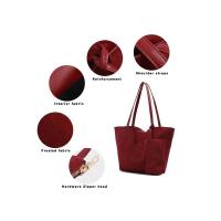 Bolso de Hombro de Cuero de Anteiro de Lujo Leten Patrón Paisley, Forro de Cuero, Exterior PVC/Vinilo Bolso de Mano Vintage de Otoño para Damas 2024 - details 4