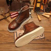 Cuero genuino de alta gama, piel de vaca de primera capa, transpirable, botas de hombre con suela blanda, zapatos de piel de vaca pura. - details 17