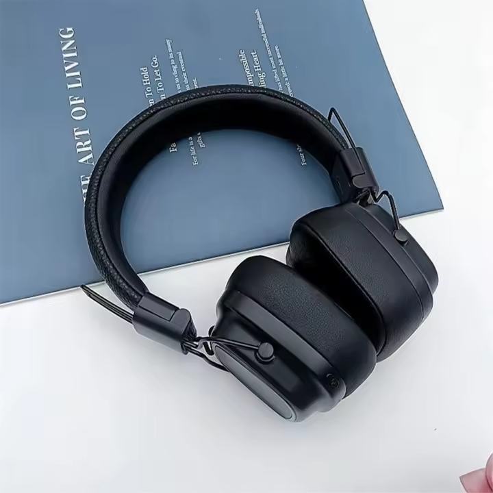Auriculares inalámbricos luminosos para Marshall MAJOR IV, cascos con Bluetooth, graves pesados, micrófono multifunción, color marrón - 1