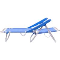 Pack 2 Sillas Playa Plegables |   Ligera Portátil |   Baja y Reclinable de 4 Posiciones |   para Camping, Piscina, Terraza o Jardín Azul - details 6