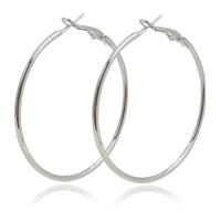 40-80mm Exaggerated Big Smooth Circle Hoop Earrings  for Women Aros Simple Round Loop Ear Wedding Jewelry Brincos Cool Gift - details 2
