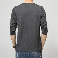 Camiseta de Hombre CASUMANL Talla EU Camiseta de Moda Otoño Manga Larga Cuello Henry de Algodón Ajustada para Hombre - details 5