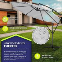 Paraguas de aluminio con manivela 300/350 cm de diámetro Protección UV Impermeable para mercado - details 10