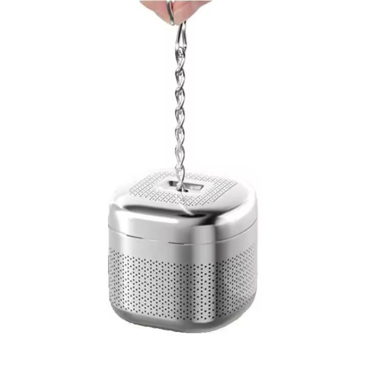 Gancho de cadena extendida, Bola de Infusor de té de acero inoxidable, malla extrafina con forma de bola, difusor de té de hojas sueltas, colador de filtro de malla - 1