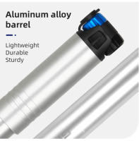 Minibomba de mano para bicicleta, inflador de neumáticos de aleación de aluminio, manguera oculta, válvula Schrader Presta, 120Psi - details 8