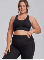 Sujetador deportivo curvo de yoga grande para mujer, body de gimnasio, trío súper elástico, conjunto de ropa deportiva, Oufit, 3XL - details 22