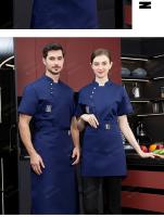 Uniforme de Chef de manga corta para hombre, abrigo de cocina para restaurante, camisa de panadería, vestido de Chef transpirable, chaquetas de Chef de manga larga, delantal - details 9