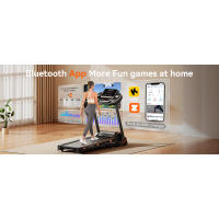RENESTAR Home, 0-15% Inclinación automática, cintas de correr plegables de 3HP para correr y caminar, capacidad de peso de 300 libras, cinta de correr inclinada equipada - details 12