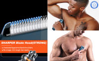 Afeitadora Eléctrica para Hombres Apta para Vello Corporal Uso Seco/Húmedo Impermeable Adecuada para Pecho/Abs/Piernas/Braças/Hombros - details 1