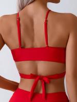 Bikinis de Cintura Alta 2025 Traje de Baño Cruzado con Tiras para Mujer - details 5